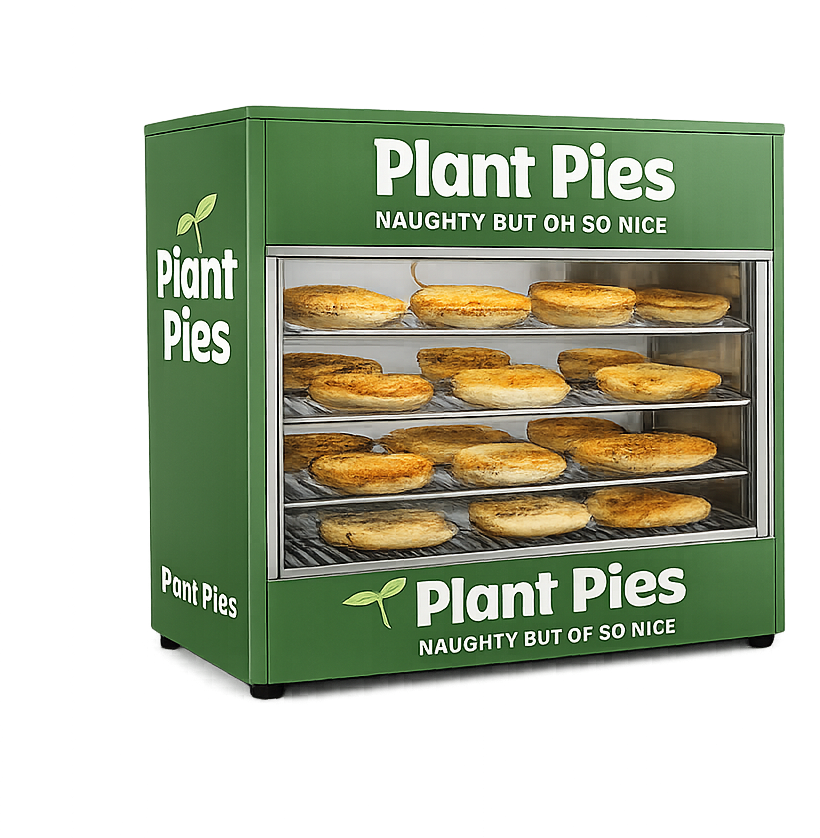 Large Plant Pies display oven